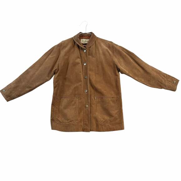 No Longer Available Vintage L.L.Bean Women's Pig Suede Leather Field Jacket - Picture 2 of 10